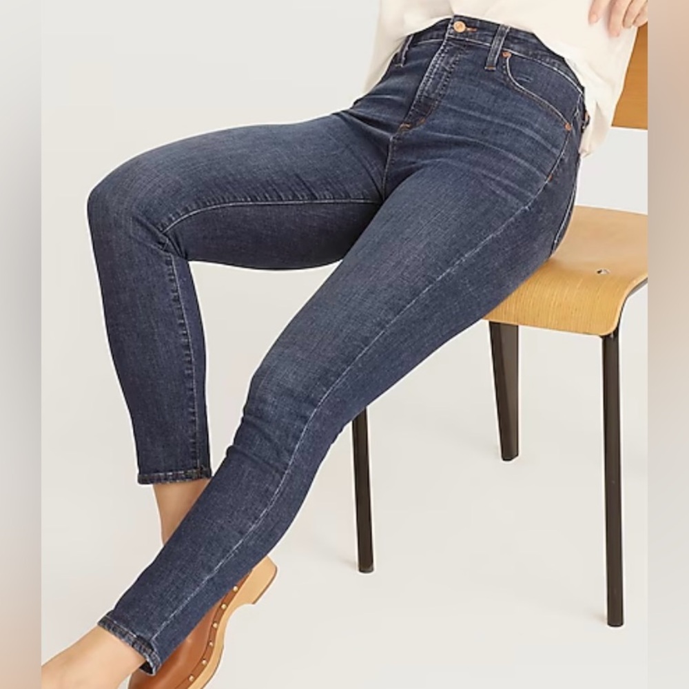 J. Crew Blue Skinny Jeans with Medium Weight Denim